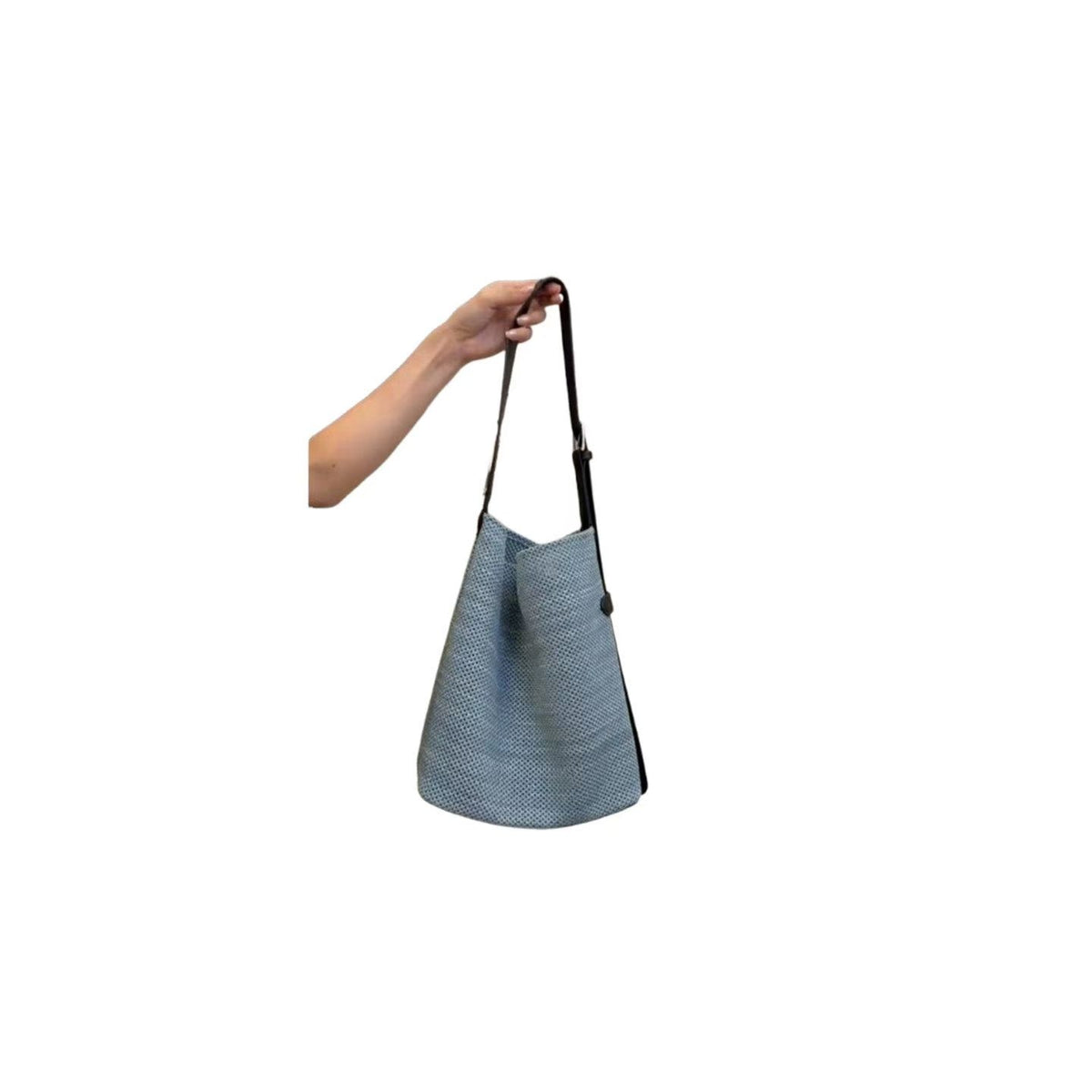 Women Flyknit Mesh Shoulder Tote Bag, Large Capacity Hobo Bag