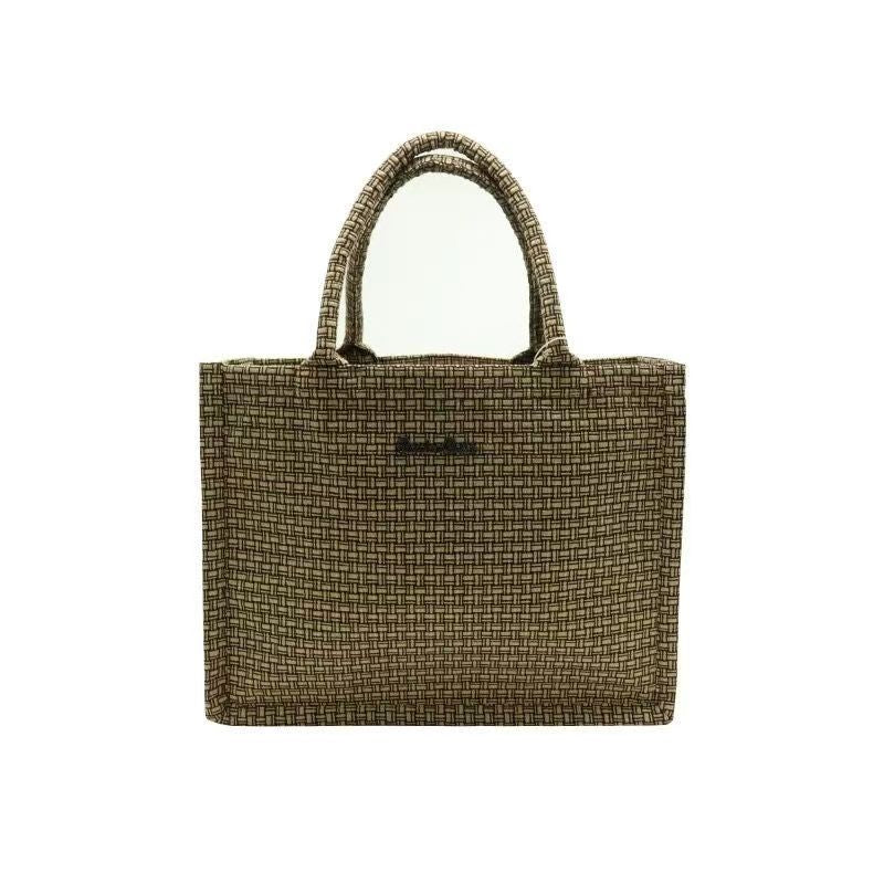 Vintage Suede Leopard Print Tote Bag, Large Capacity Lazy Style Shoulder Handbag