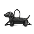 Cute Dachshund Dog Shape Handbag, Novelty PU Animal Crossbody Shoulder Bag