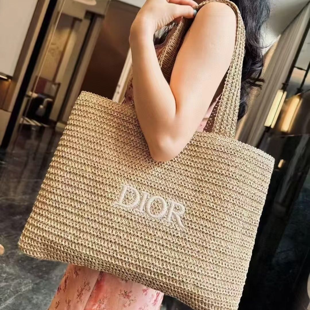 Straw Woven Tote Bag, Summer Beach Crossbody Handbag for Women