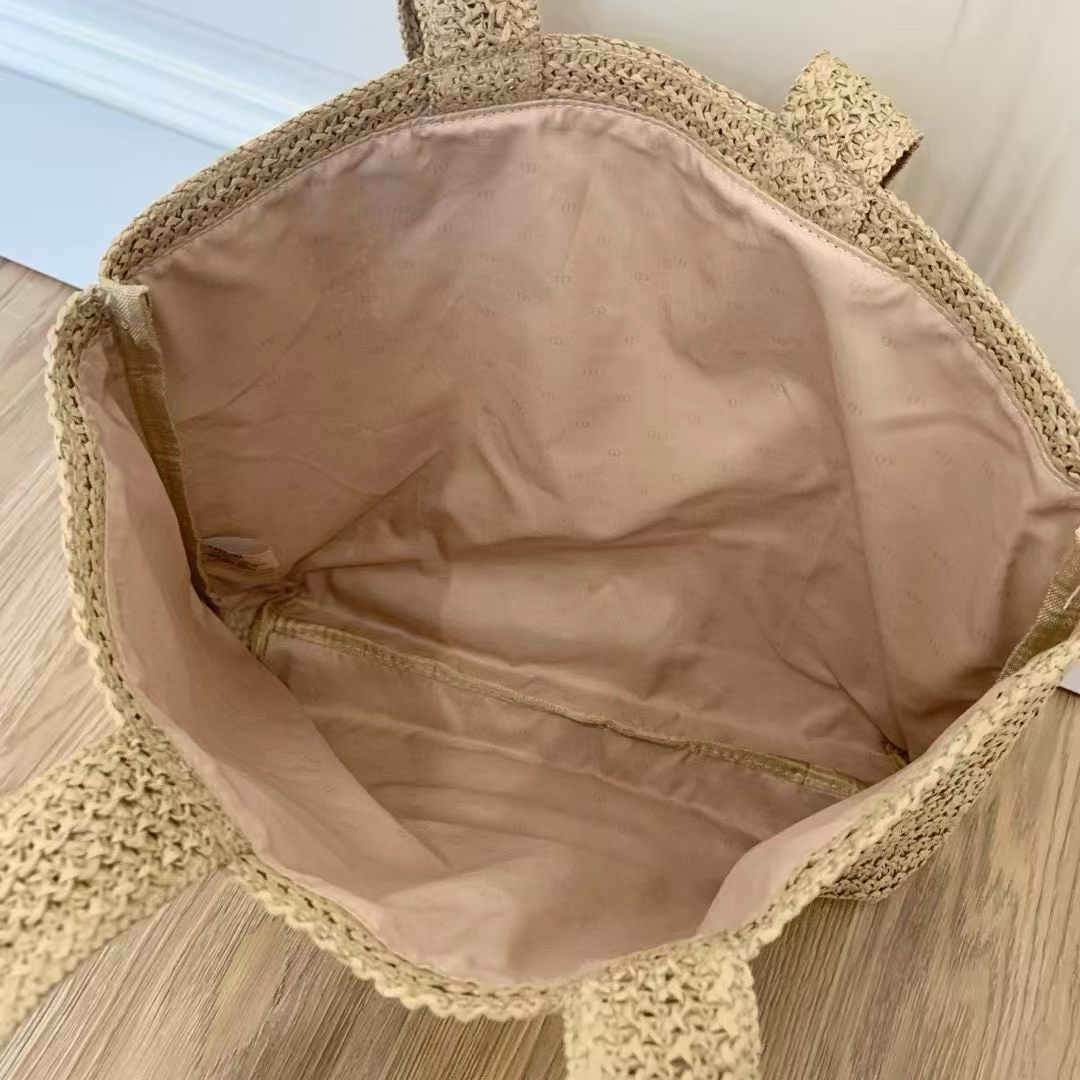 Straw Woven Tote Bag, Summer Beach Crossbody Handbag for Women